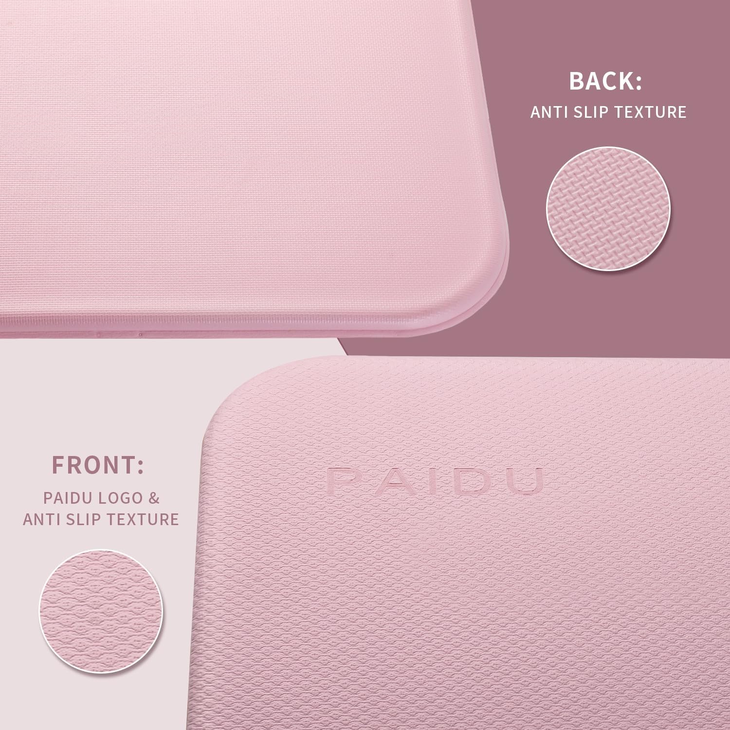 PAIDU Foldable Yoga mat -10mm thick, POE material, portable multi-functional folding mat - comfortable and durable, easy to carry, suitable for outdoor travel, home exercise and yoga fitness