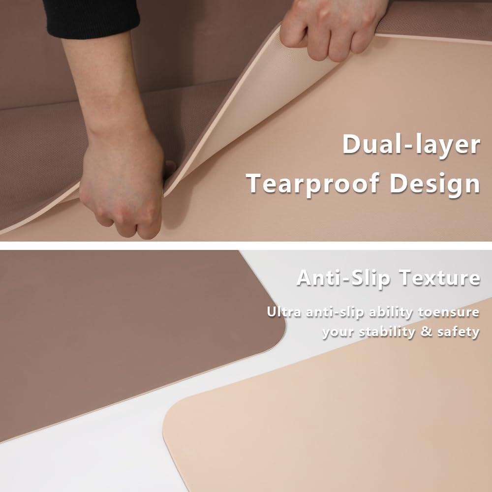 Large Yoga Mat - 80CM Wide Yoga Matt Non-Slip Thick 1/3 Inch Eco-Friendly Exercise Mat with Carrying Strap for Women Yoga, Pilates, Home Workouts (72x32