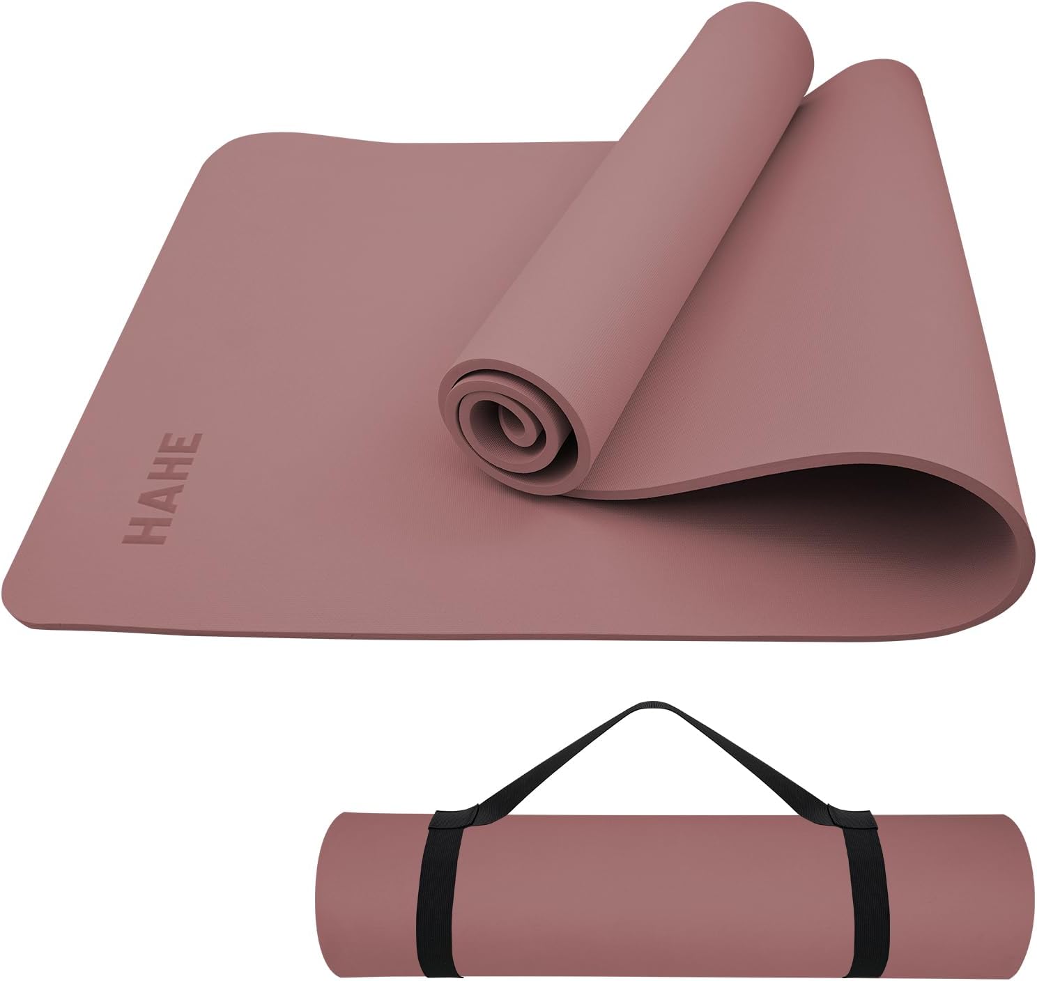 Non Slip Yoga Mat Thick POE Material High Rebound,Durable & Sweat Absorbent, for All Yoga Styles, Pilates & Home Floor Workouts (72" x 24") with Carrying Strap