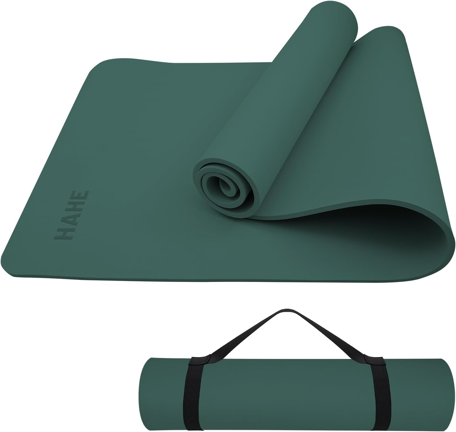 Non Slip Yoga Mat Thick (8MM,0.31"), POE Material High Rebound,Durable & Sweat Absorbent, for All Yoga Styles, Pilates & Home Floor Workouts (72" x 24") with Carrying Strap
